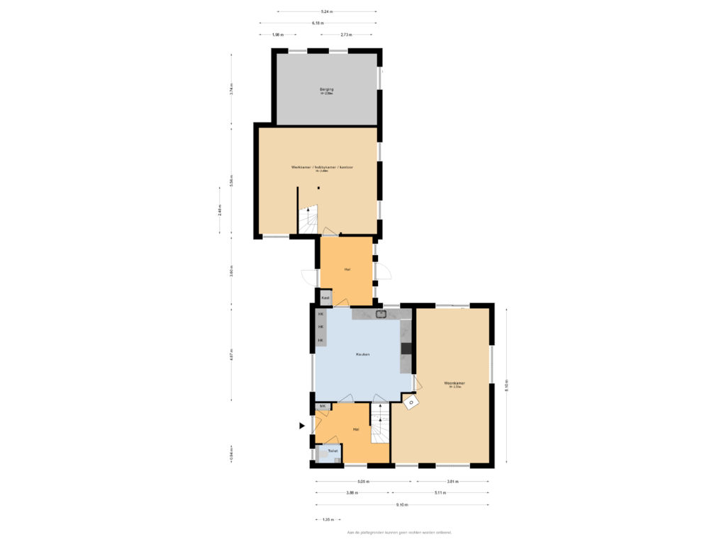 Bekijk plattegrond van Begane Grond van Kraatswegje 5