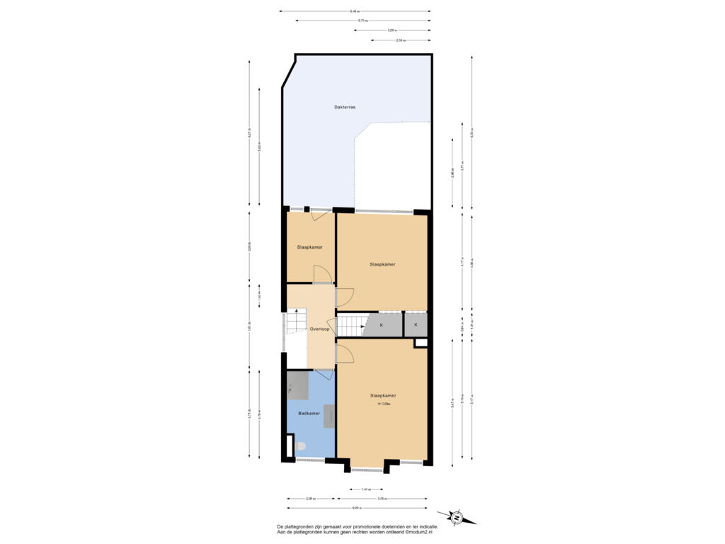 Bekijk plattegrond van 1e Verdieping van Zuideinde 96