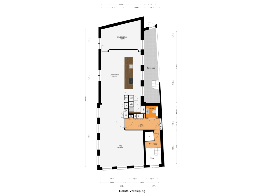 Bekijk plattegrond van Eerste Verdieping van van Hasseltkade 24