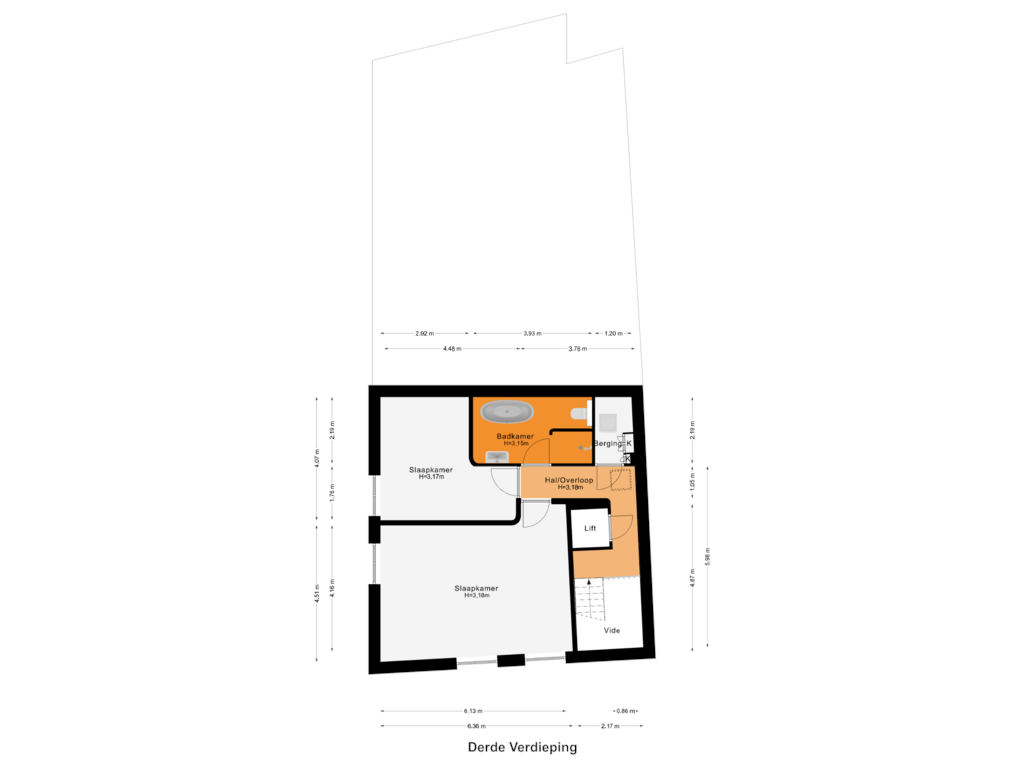 Bekijk plattegrond van Derde Verdieping van van Hasseltkade 24