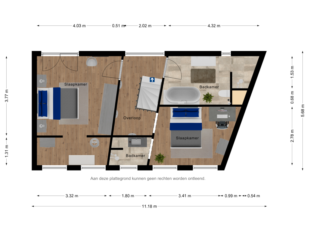 Bekijk plattegrond van 1eV Brugstraat 1 van Brugstraat 1