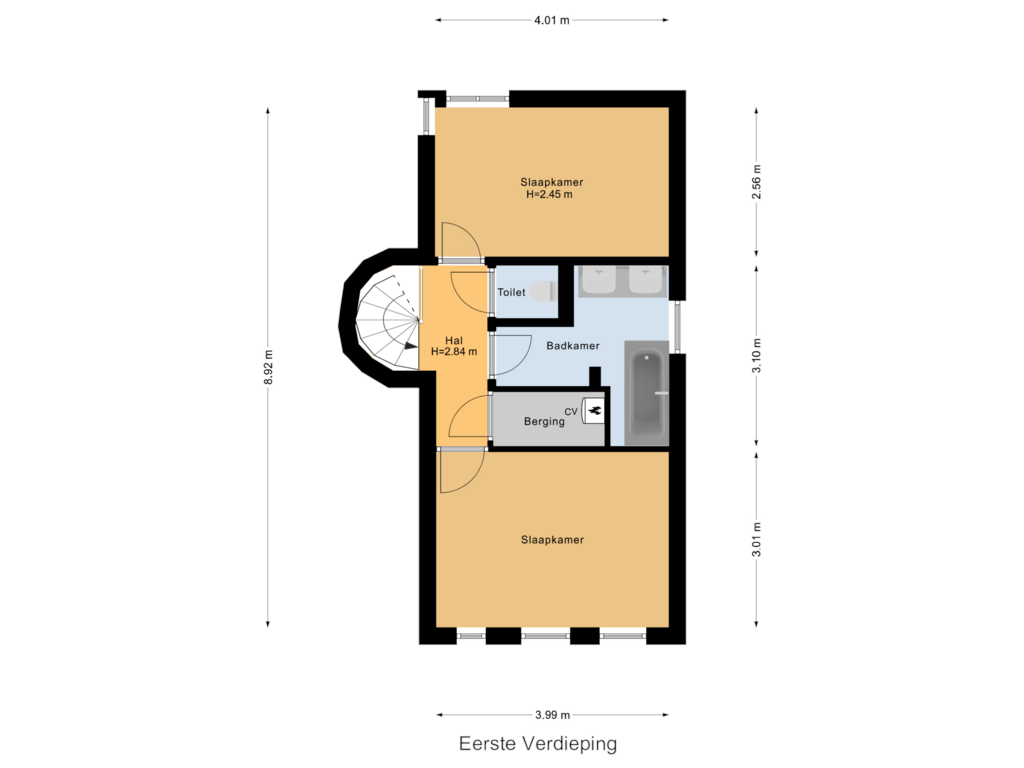 Bekijk plattegrond van Eerste Verdieping van Stullenbaan 29