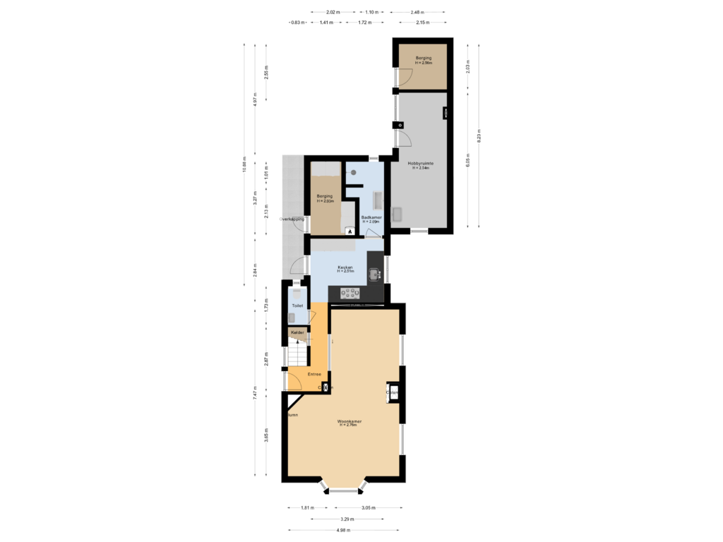 Bekijk plattegrond van Begane grond van Beetzlaan 17