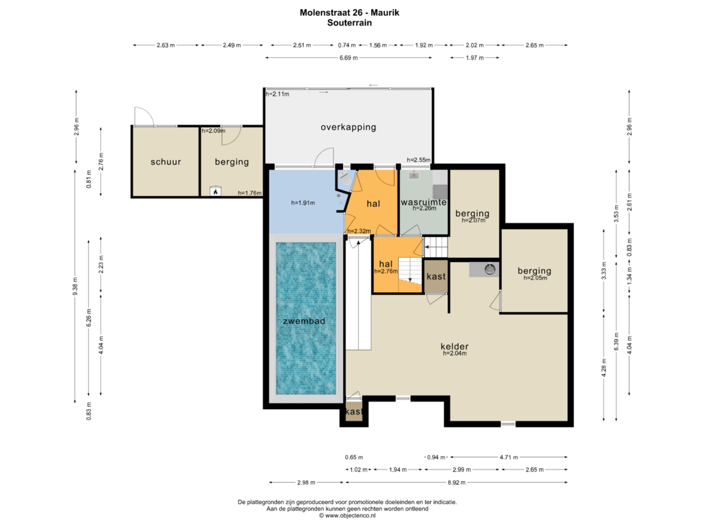 Bekijk plattegrond van SOUTERRAIN van Molenstraat 26