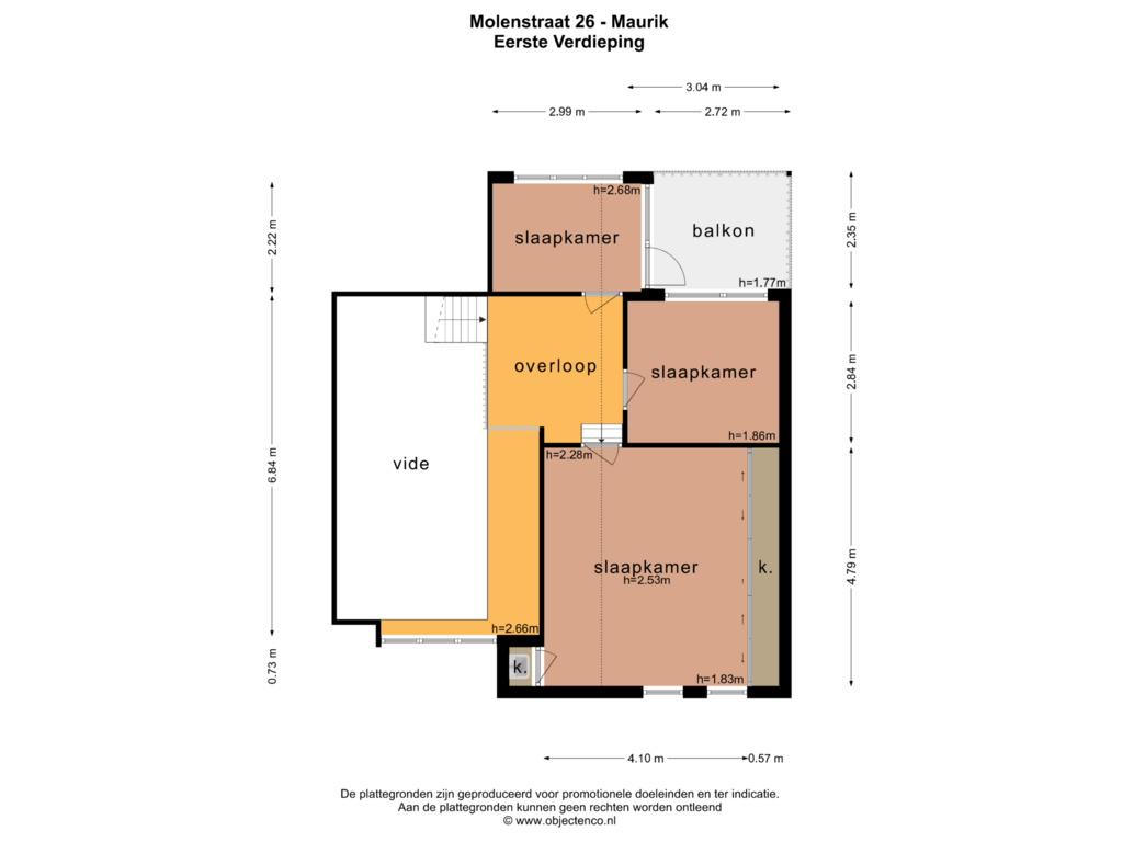 Bekijk plattegrond van EERSTE VERDIEPING van Molenstraat 26