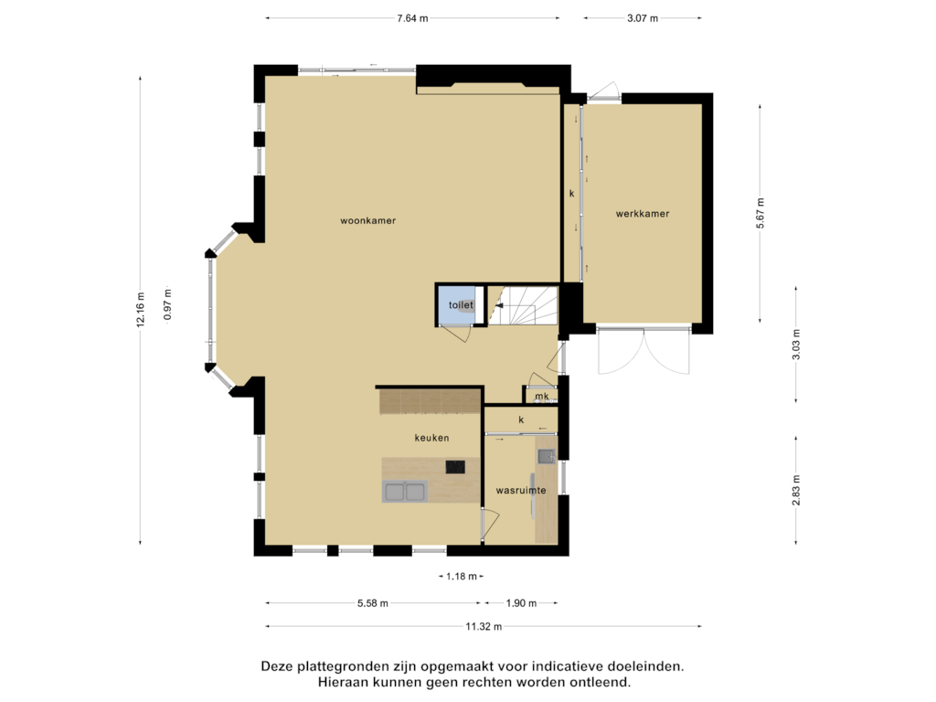 Bekijk plattegrond van Begane grond van Abdijweide 41