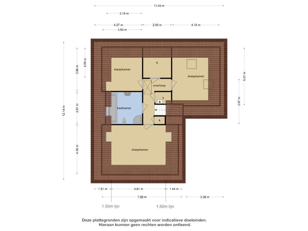 Bekijk plattegrond van 1e verdieping van Abdijweide 41