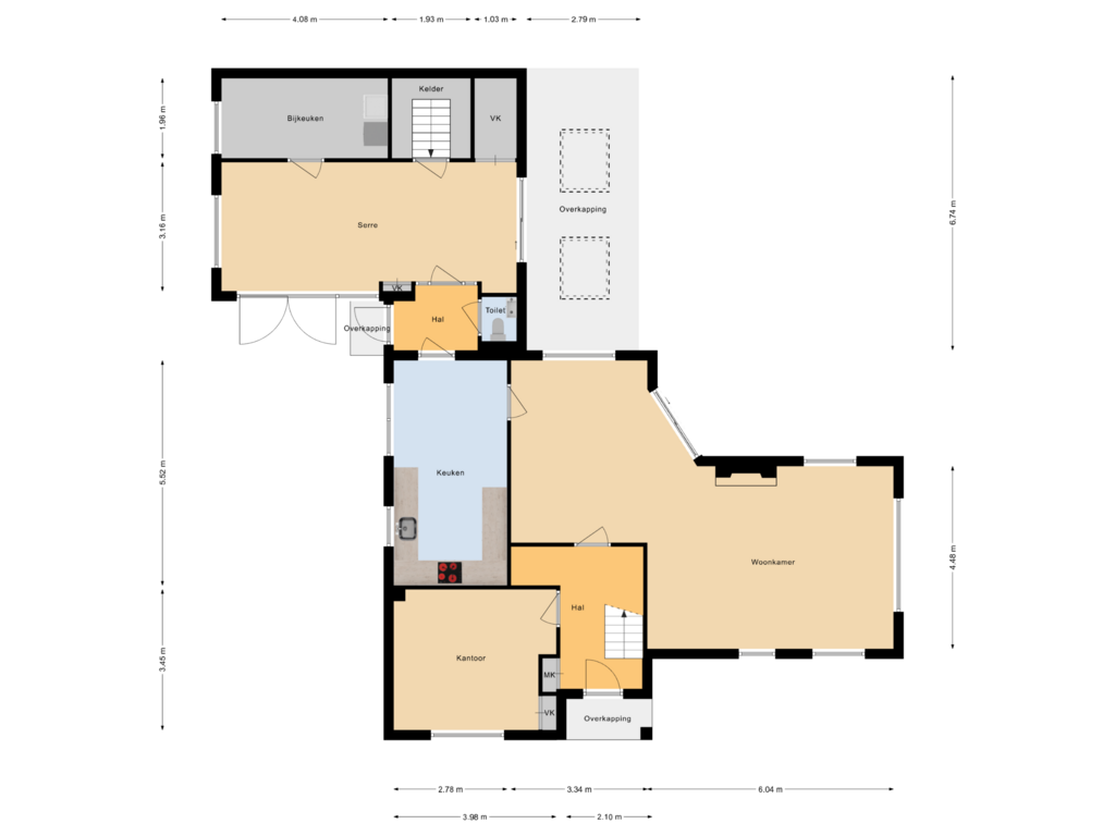 View floorplan of Begane grond of Bulkseweg 42