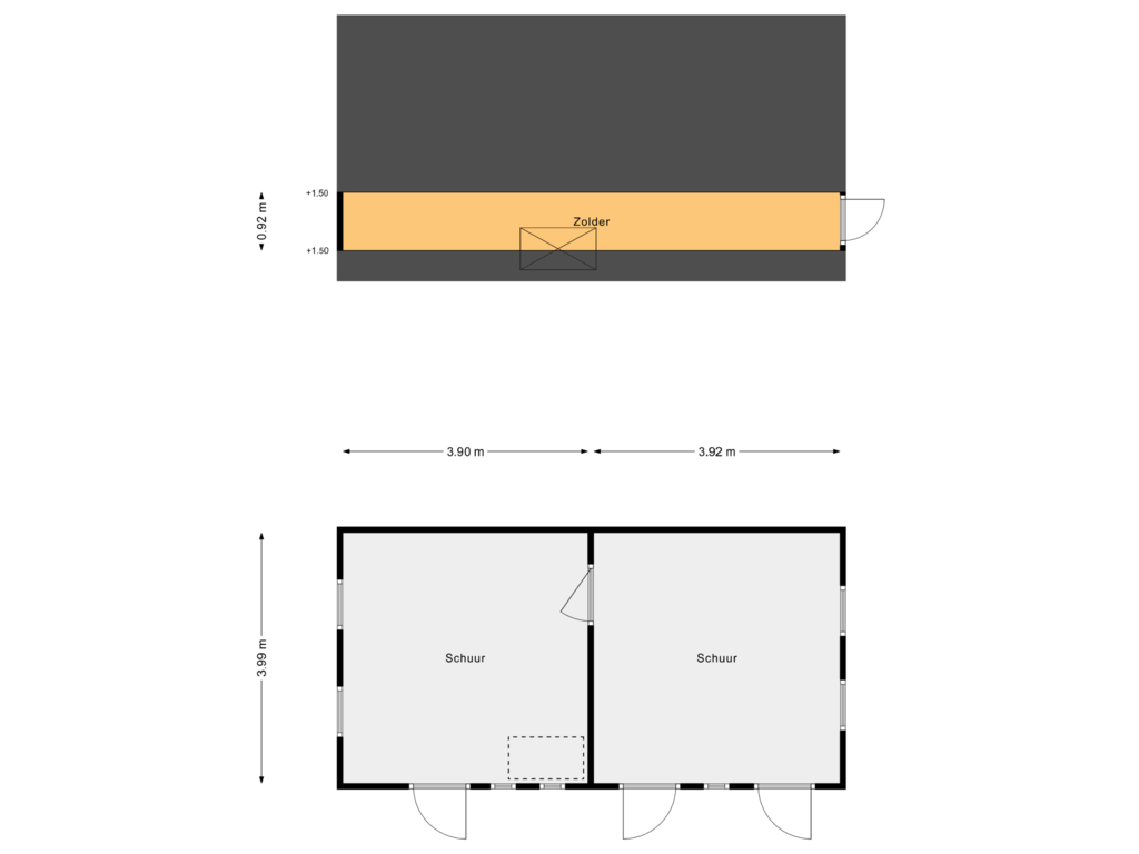 View floorplan of Schuur of Bulkseweg 42