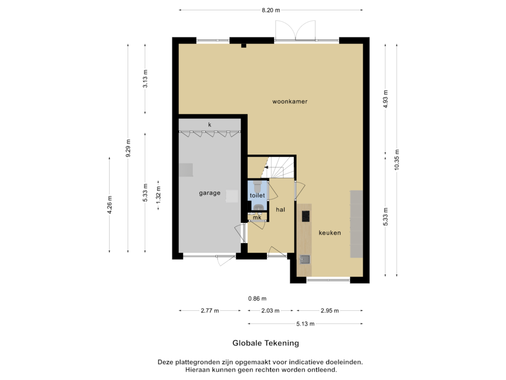 View floorplan of Begane grond of Harnas 96