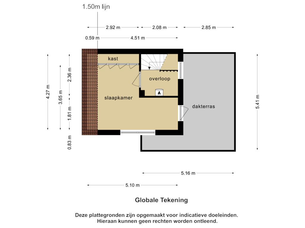 View floorplan of 2e  verdieping of Harnas 96