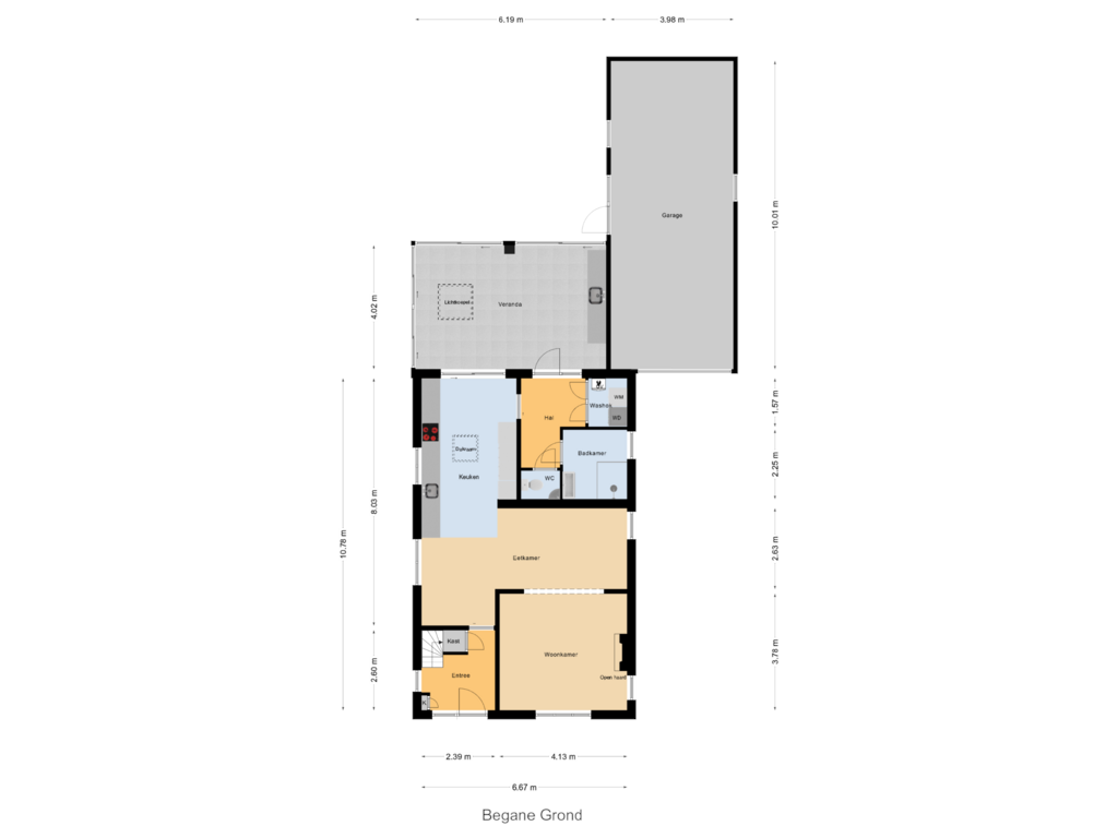 Bekijk plattegrond van Begane Grond van Bogerdweg 24