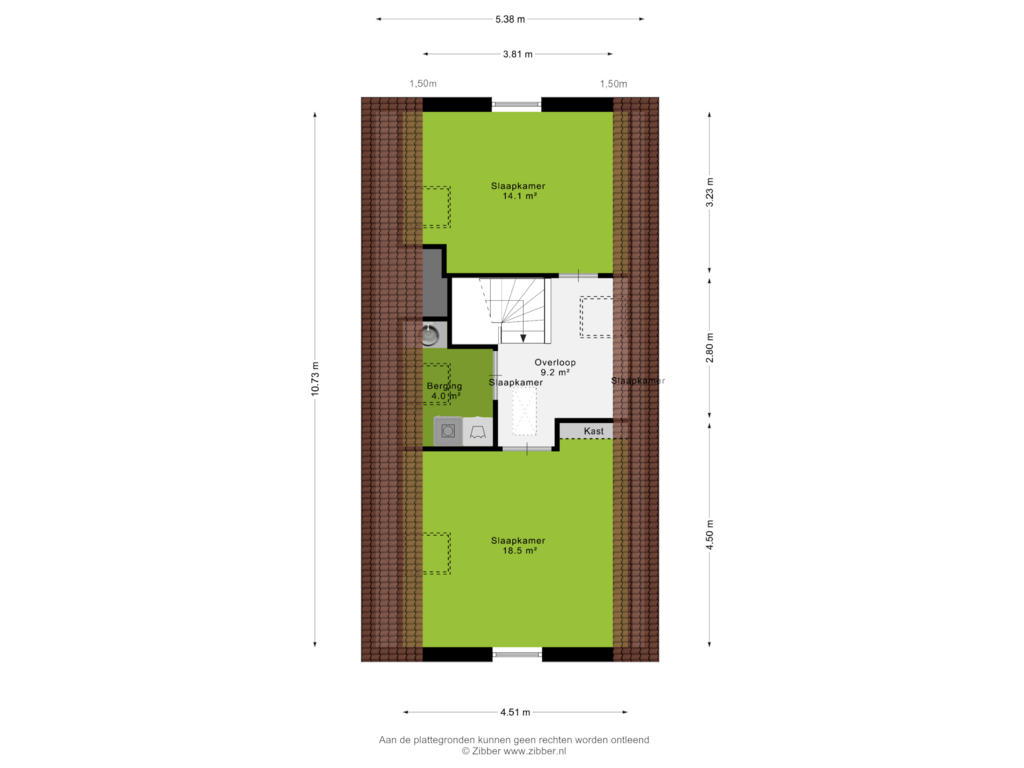 View floorplan of Tweede Verdieping of Het Hout 11