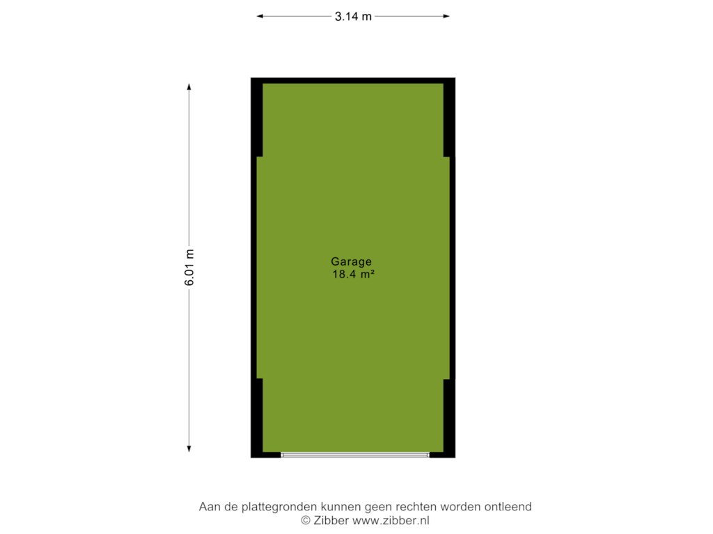 View floorplan of Garage of Het Hout 11