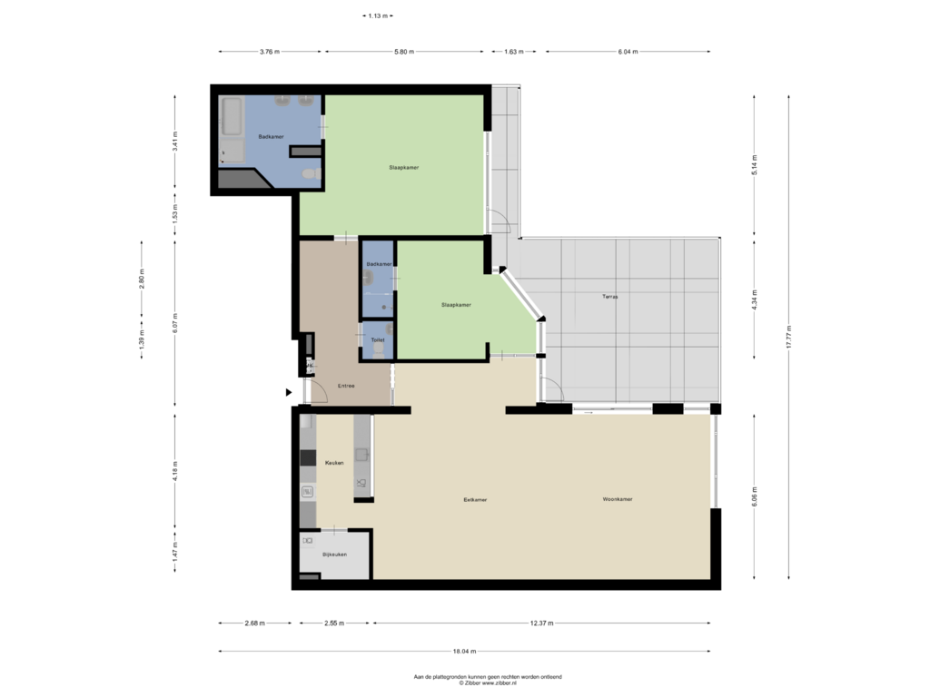 Bekijk plattegrond van Appartement van Professor Cobbenhagenlaan 766