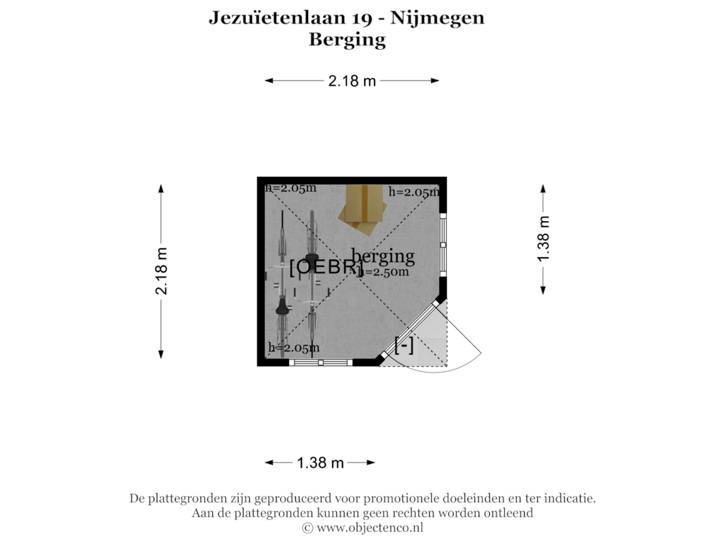 Bekijk plattegrond van BERGING van Jezuïetenlaan 19