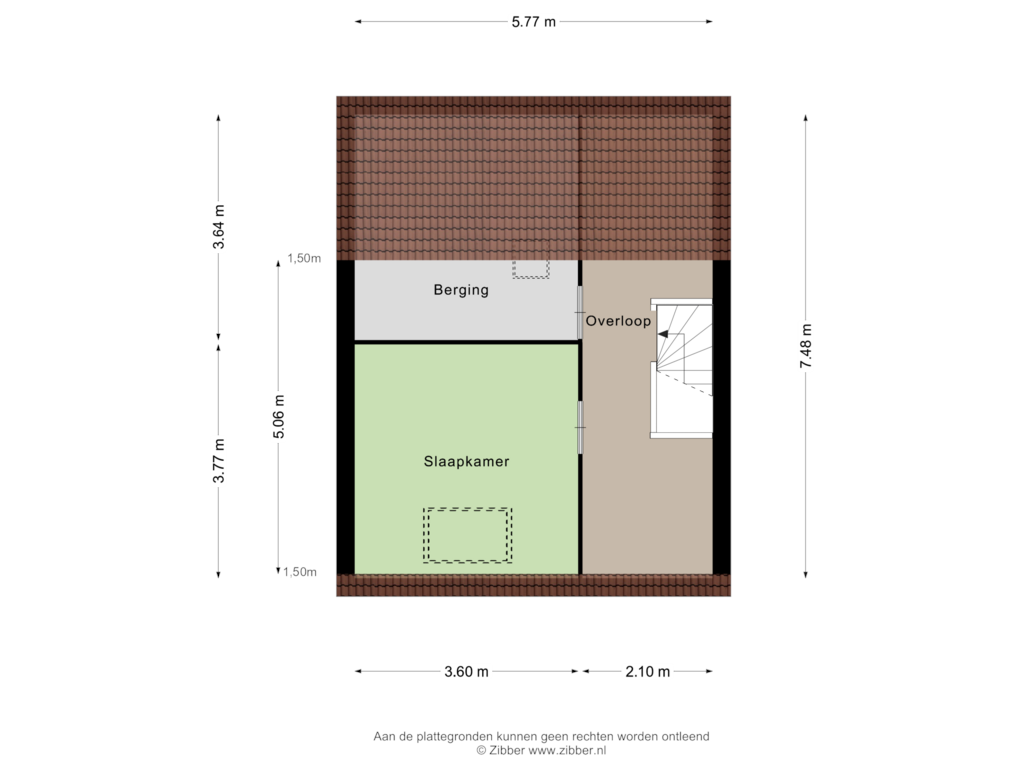 Bekijk plattegrond van Tweede verdieping van Klompenmakerstraat 54