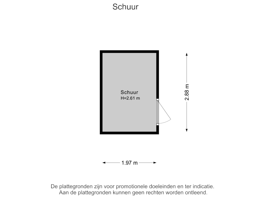 Bekijk plattegrond van Schuur van Donatellostraat 88