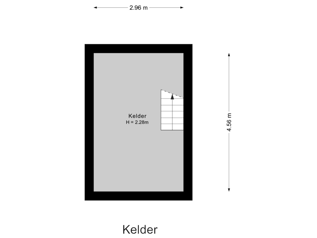 Bekijk plattegrond van Kelder van Kerkedijk 17