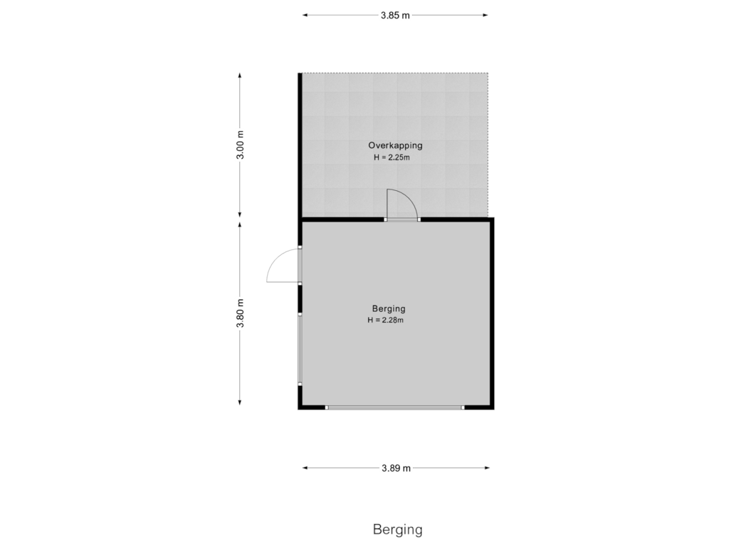 Bekijk plattegrond van Berging van Kerkedijk 17