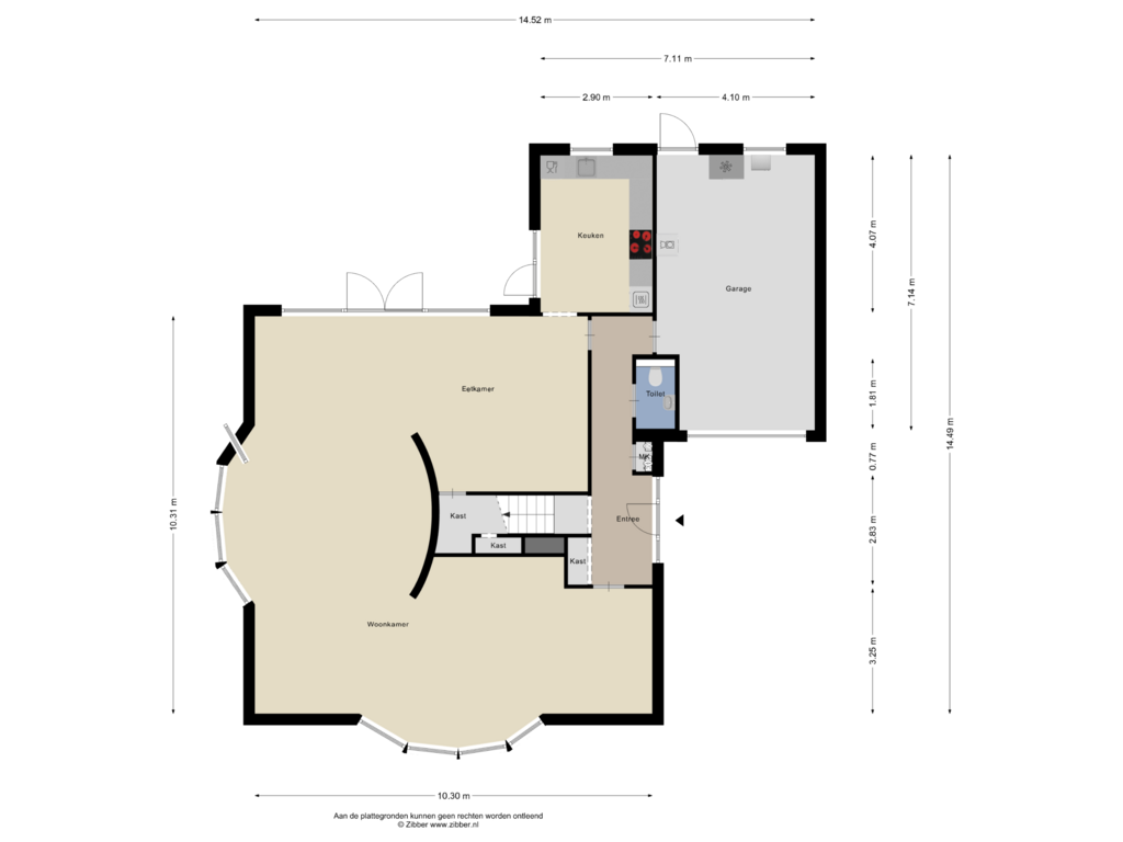 View floorplan of Begane Grond of Falkenburgerf 7