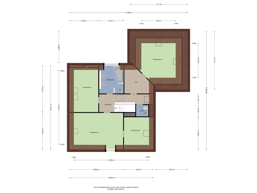 View floorplan of Eerste Verdieping of Falkenburgerf 7