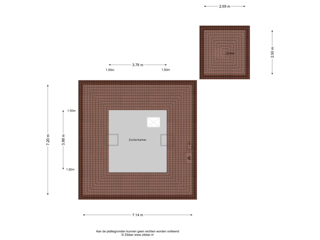 View floorplan of Tweede Verdieping of Falkenburgerf 7