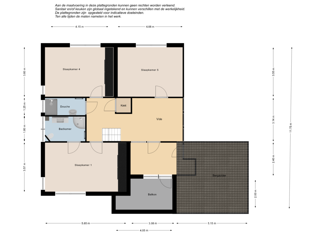 Bekijk plattegrond van 1e verdieping en Vide van Molenweg 8-A