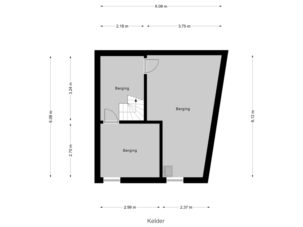 Bekijk plattegrond van Kelder van Straelseweg 72