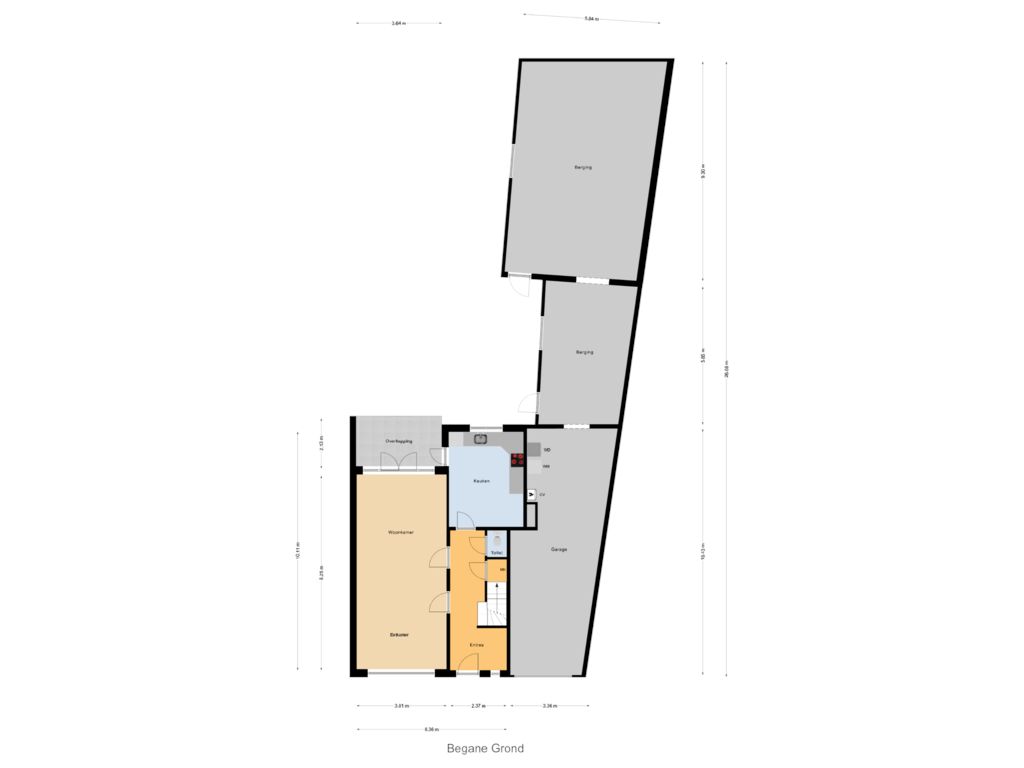 Bekijk plattegrond van Begane Grond van Straelseweg 72