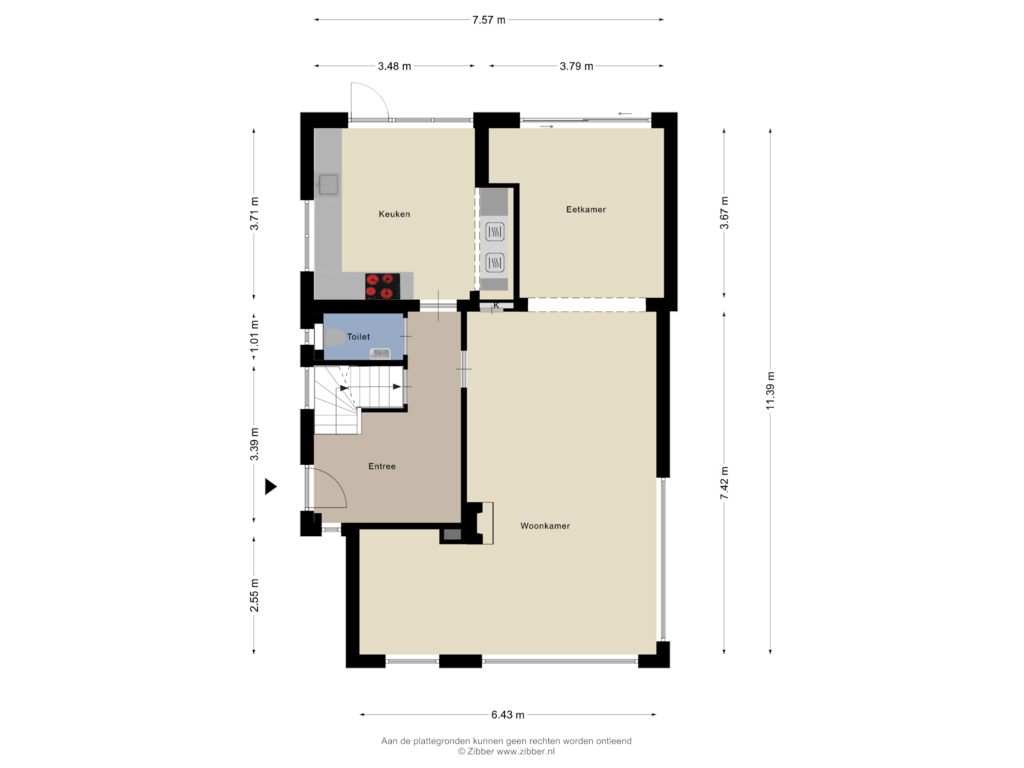 Bekijk plattegrond van Begane Grond van Robert Kochlaan 4