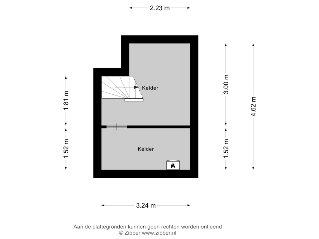 Bekijk plattegrond van Kelder van Robert Kochlaan 4