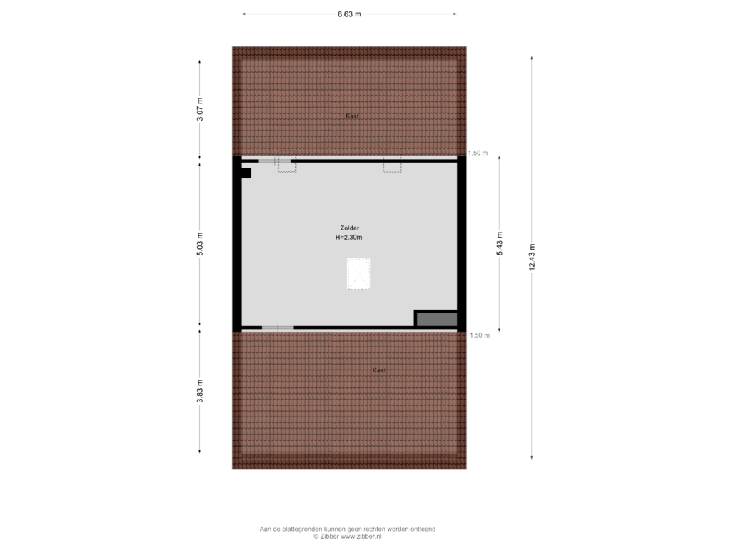 View floorplan of Eerste Verdieping of Cipreshout 54