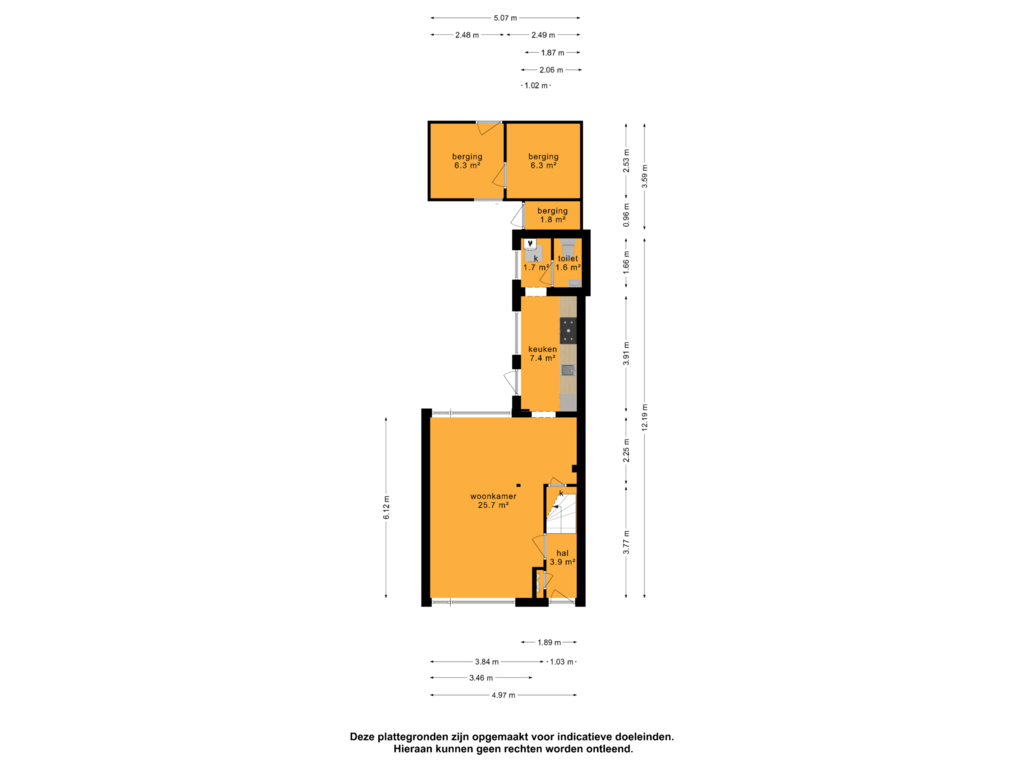 View floorplan of Begane grond of Drakesteijnstraat 15