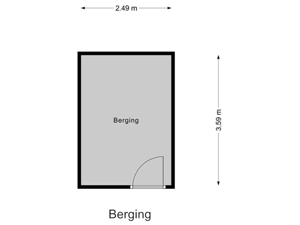 Bekijk plattegrond van Berging van Van de Spiegelstraat 46