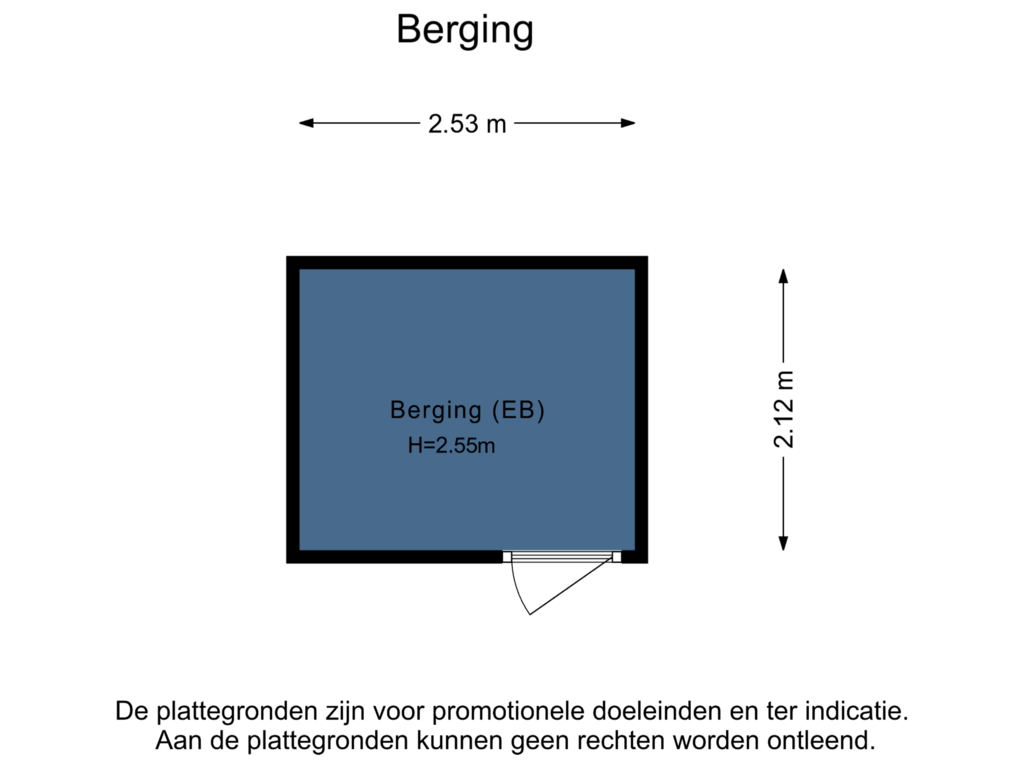 Bekijk plattegrond van Berging van Hellingstraat 220