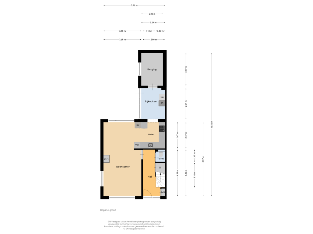 View floorplan of Begane grond of Lindenstraat 13