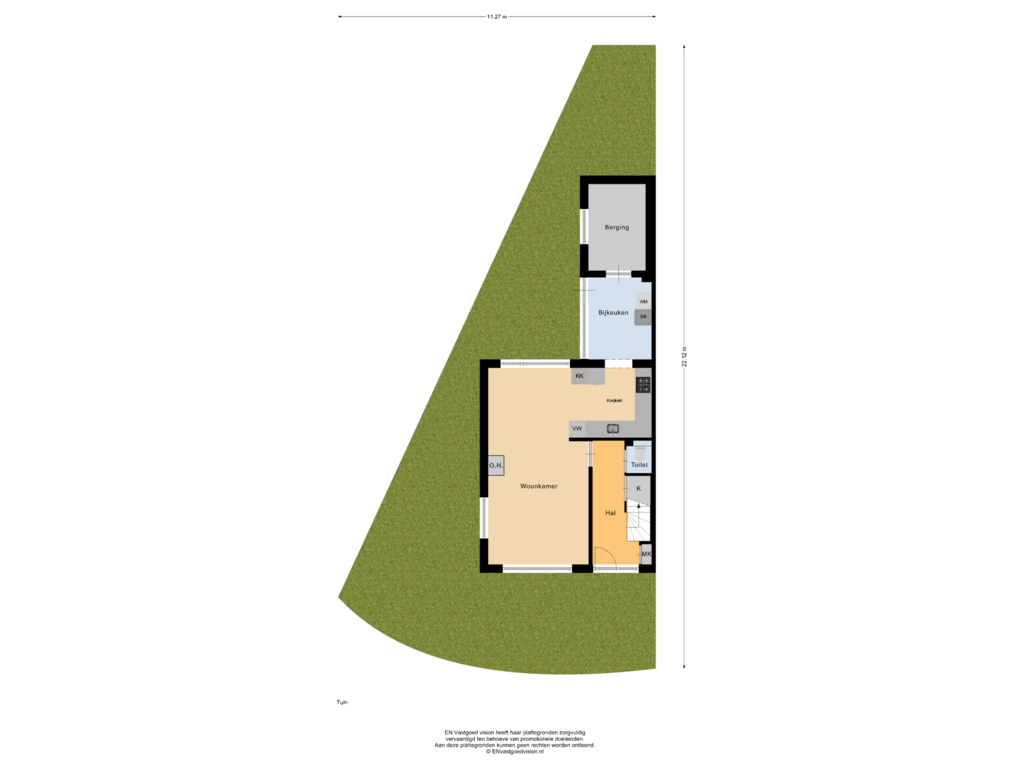 View floorplan of Tuin of Lindenstraat 13