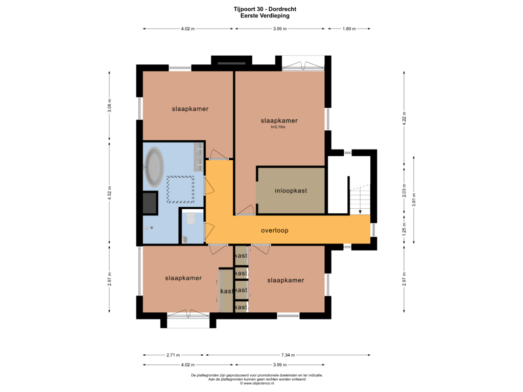 Bekijk plattegrond van Eerste Verdieping van Tijpoort 30