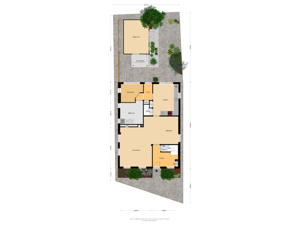 Bekijk plattegrond van Begane Grond  Tuin van Grotestraat 26