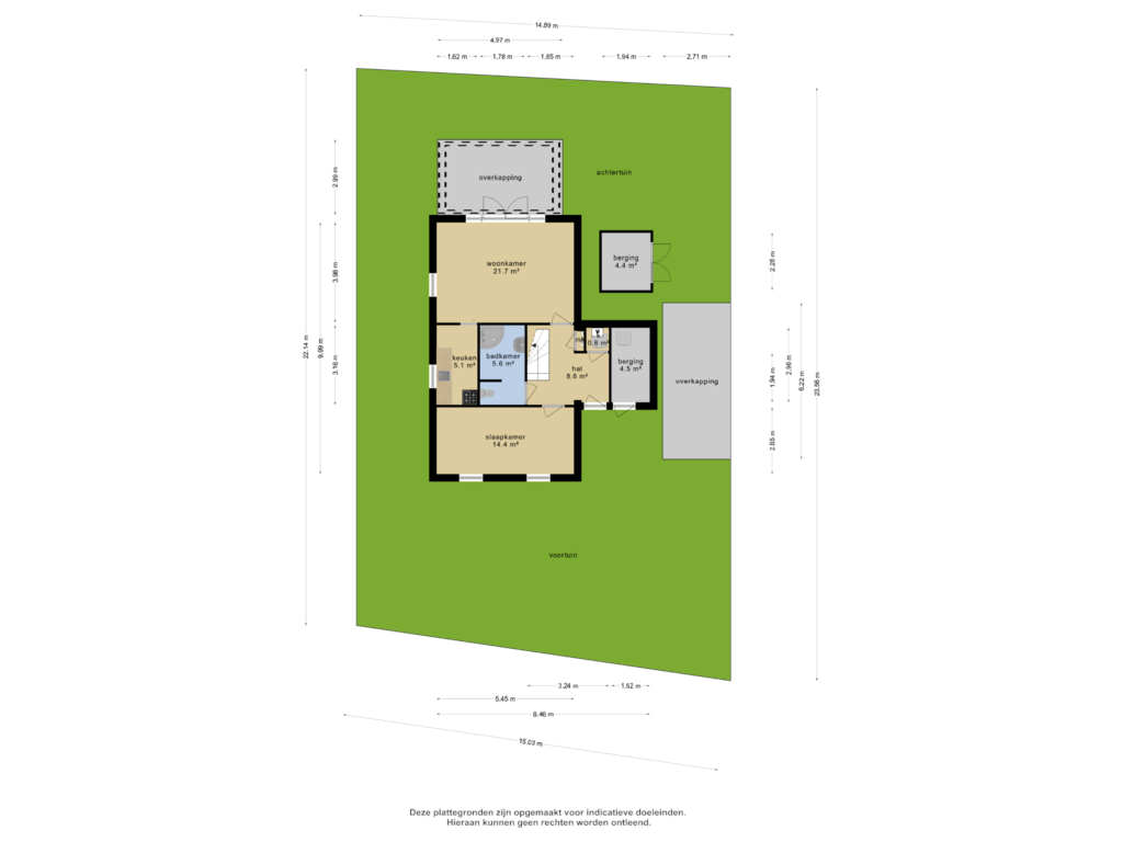 Bekijk plattegrond van Overzicht woning van Foarwei 21-94