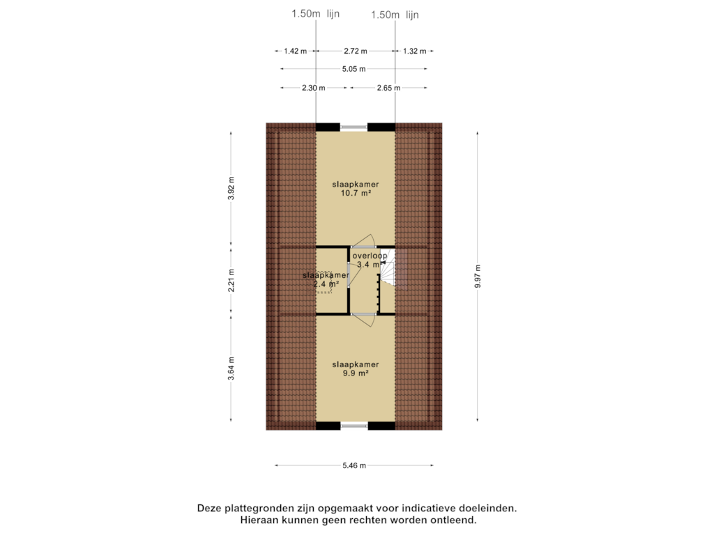 Bekijk plattegrond van 1e verdieping van Foarwei 21-94