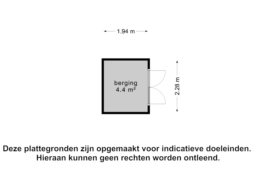 Bekijk plattegrond van Berging van Foarwei 21-94