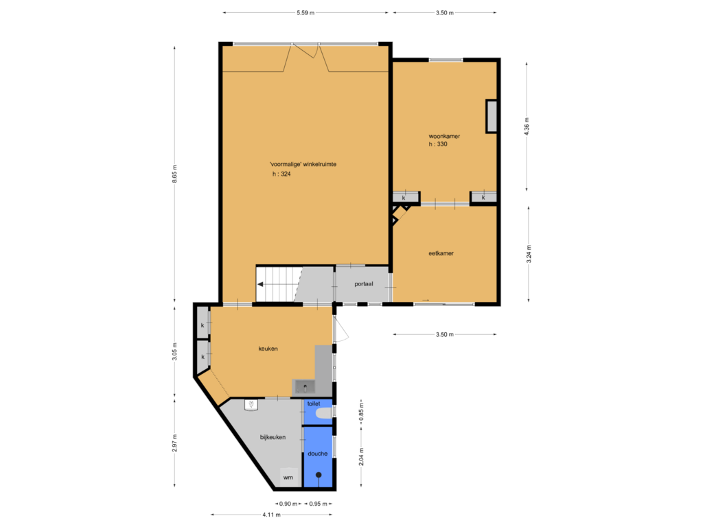 Bekijk plattegrond van begane grond van Liesbosstraat 25