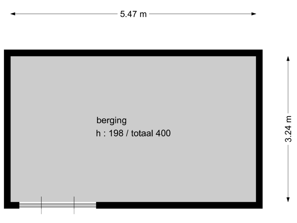 Bekijk plattegrond van berging van Liesbosstraat 25