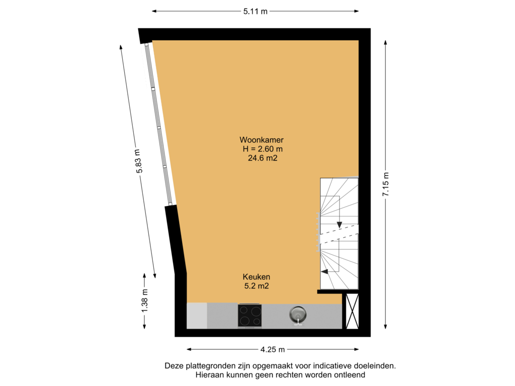 Bekijk plattegrond van 1e Verdieping van Panamaplein 16