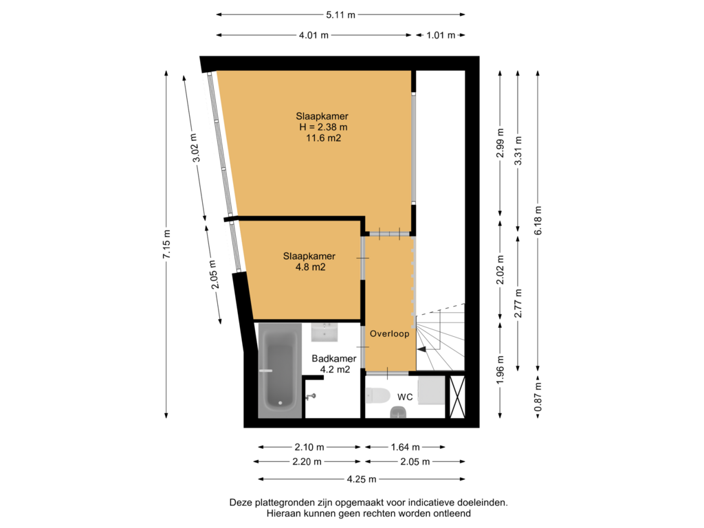 Bekijk plattegrond van 2e Verdieping van Panamaplein 16