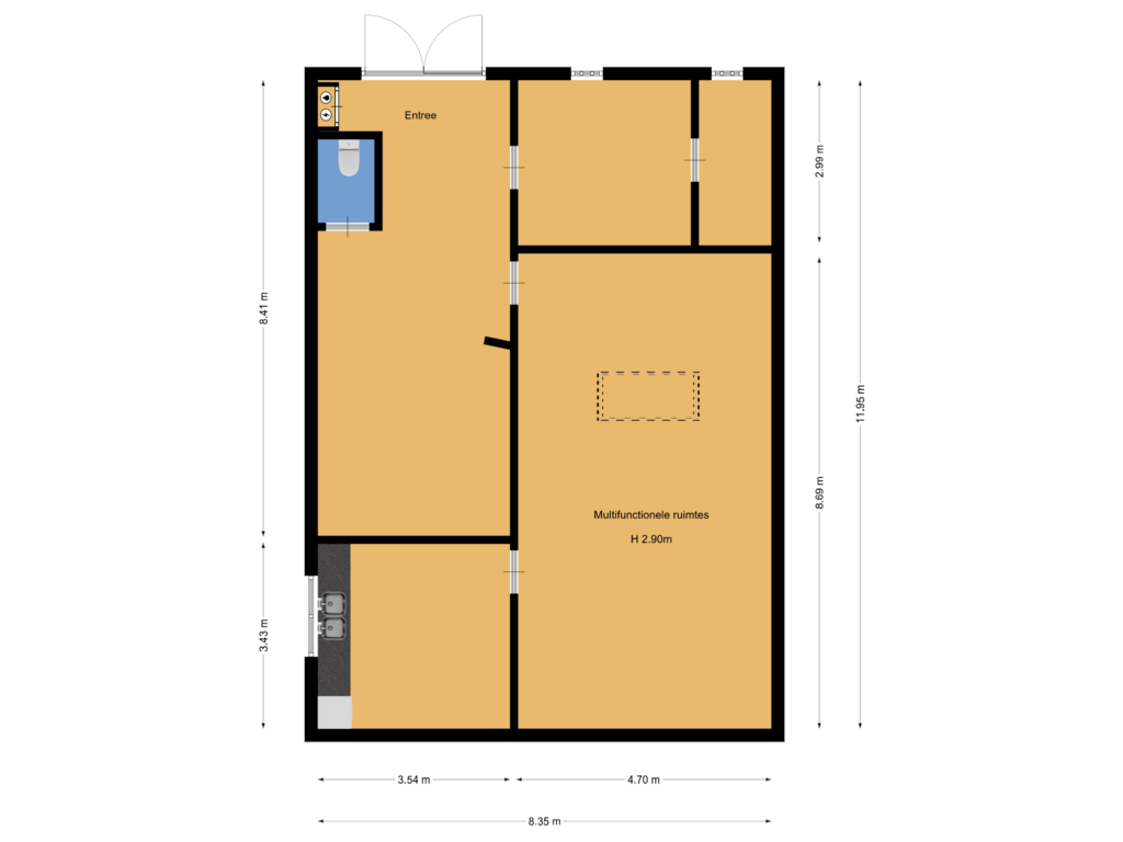 Bekijk plattegrond van Bijgebouw van Emmalaan 99