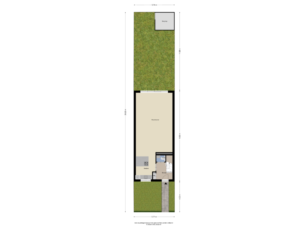 View floorplan of Begane Grond _Tuin of Drakensteyn 28