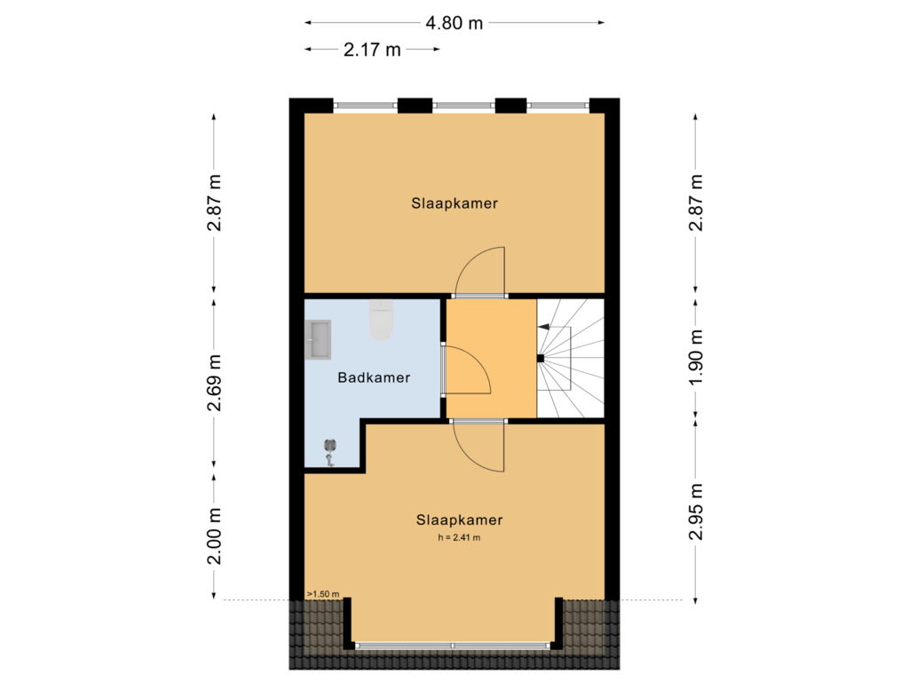 Bekijk plattegrond van Eerste verdieping van Burg. Warnerslaan 39